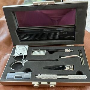 Silver Grooming Kit with Black Comb